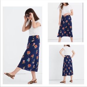 Madewell Skirt Silk Atrium Midi Skirt in Bird of Paradise 8
